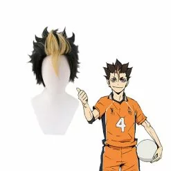 Cosplay Clans Anime Haikyuu Nishinoya Yuu Short Black Cosplay Wigs