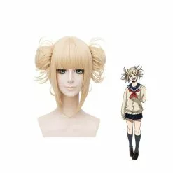Cosplay Clans Anime My Hero Academia Himiko Toga Short Blonde Cosplay Wigs With Free Vampire Teeth
