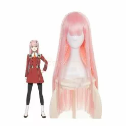 Cosplay Clans Anime DARLING In The FRANXX 02 Zero Two 100cm Long Pink Straight Cosplay Wigs