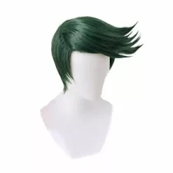 Cosplay Clans Anime JoJo's Bizarre Adventure Diamond Is Unbreakable Rohan Kishibe Short Green Cosplay Wigs -Cosplay Clans Sales RohanKishibe3