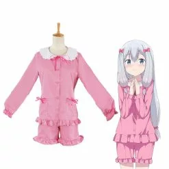 Cosplay Clans Anime Eromanga Sensei Sagiri Izumi Pink Pajamas Cosplay Costume