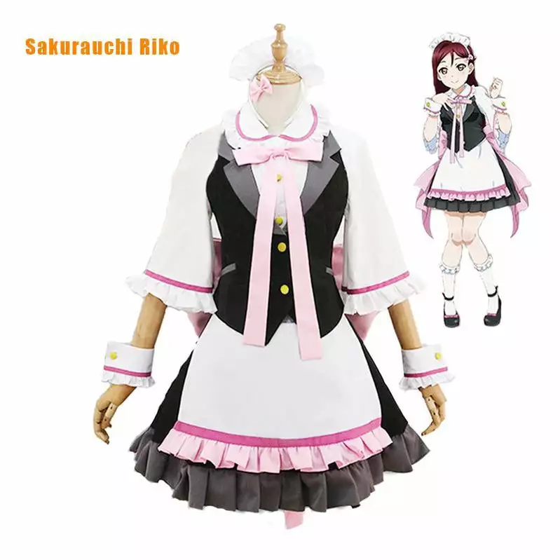 Cosplay Clans LoveLive!Sunshine!! Watanabe You And Aqours All Members Maid Uniform Cosplay Costume 9 Cosplay Clans LoveLive!Sunshine!! Watanabe You And Aqours All Members Maid Uniform Cosplay Costume - Image 7
