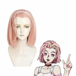 Cosplay Clans Anime JoJo's Bizarre Adventure Diamond Is Unbreakable Sugimoto Reimi Long Pink Cosplay Wigs