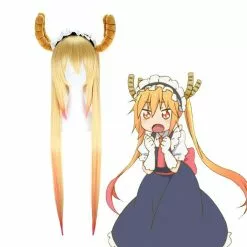 Cosplay Clans Anime Miss Kobayashi's Dragon Maid Tohru Long Mixed Blonde Cosplay Wigs