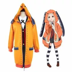 Cosplay Clans Anime Kakegurui Yomoduki Runa Coat Cosplay Costumes With Free Socks