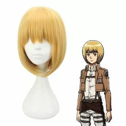 Cosplay Clans Anime Attack On Titan Armin Arlert Short Blond Cosplay Wigs
