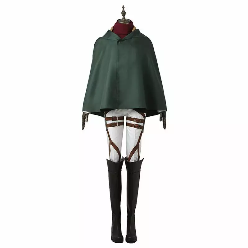 Cosplay Clans Anime Attack On Titan Mikasa Ackerman Training Corps Uniform Set Cosplay Costume 6 Cosplay Clans Anime Attack On Titan Mikasa Ackerman Training Corps Uniform Set Cosplay Costume - Image 4