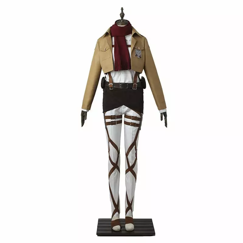 Cosplay Clans Anime Attack On Titan Mikasa Ackerman Training Corps Uniform Set Cosplay Costume 4 Cosplay Clans Anime Attack On Titan Mikasa Ackerman Training Corps Uniform Set Cosplay Costume - Image 2