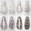 Cosplay Clans Women Wavy Sweet 80cm Long White And Gray Lolita Fashion Wigs With Bangs -Cosplay Clans Sales 005