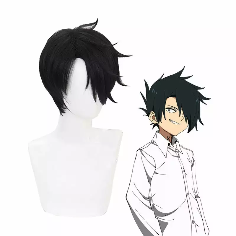 Cosplay Clans Anime The Promised Neverland Ray Short Black Cosplay Wigs 3 Cosplay Clans Anime The Promised Neverland Ray Short Black Cosplay Wigs