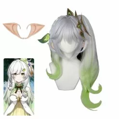 Cosplay Clans Game Genshin Impact Dendro Archon Kusanali Nahida Cosplay Wigs With Ear Props