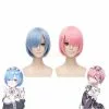 Cosplay Clans Anime Re:Zero Starting Life In Another World Rem And Ram Short Blue Pink Cosplay Wigs 1 Cosplay Clans Anime Re:Zero Starting Life In Another World Rem And Ram Short Blue Pink Cosplay Wigs -Cosplay Clans Sales 0 42d72db0 9859 4a04 8161 7864405da726