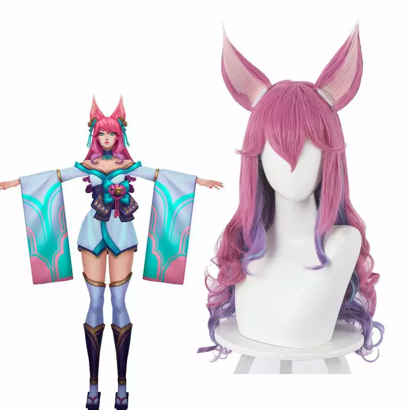 Cosplay Clans Game LOL Spirit Blossom Ahri Pink Long Wavy Cosplay Wigs 3 Cosplay Clans Game LOL Spirit Blossom Ahri Pink Long Wavy Cosplay Wigs