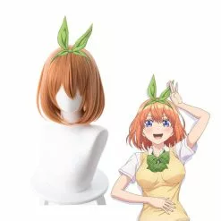 Cosplay Clans Anime The Quintessential Quintuplets Yotsuba Nakano Short Orange Cosplay Wigs