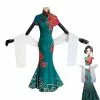 Cosplay Clans Game Identity V Crimson Michiko Thirteen Niang Green Cheongsam Dress Halloween Cosplay Costumes