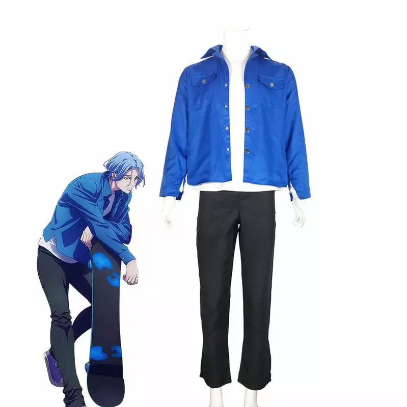 Cosplay Clans Anime SK8 The Infinity Hasegawa Langa Halloween Blue Cosplay Costumes 3 Cosplay Clans Anime SK8 The Infinity Hasegawa Langa Halloween Blue Cosplay Costumes