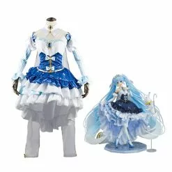 Cosplay Clans Vocaloid Hatsune Miku Snow Princess Dress Cosplay Costume