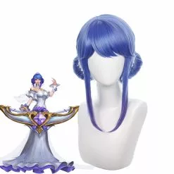 Cosplay Clans Game LOL Crystal Rose Sona Blue Cosplay Wigs
