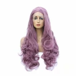 Cosplay Clans Multi-size Women Lace Front Wigs Long Curly Mixed Purple Cosplay Wigs