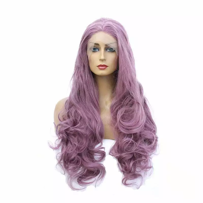 Cosplay Clans Multi-size Women Lace Front Wigs Long Curly Mixed Purple Cosplay Wigs 3 Cosplay Clans Multi-size Women Lace Front Wigs Long Curly Mixed Purple Cosplay Wigs