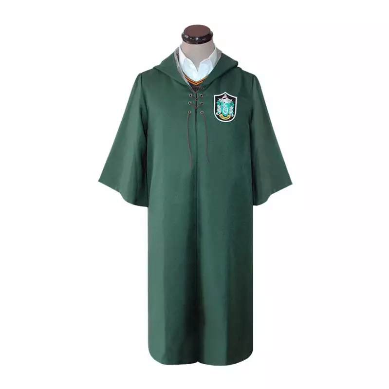 Cosplay Clans Movie Harry Potter Hogwarts Slytherin Quidditch Team Cloak Cosplay Costume 3 Cosplay Clans Movie Harry Potter Hogwarts Slytherin Quidditch Team Cloak Cosplay Costume