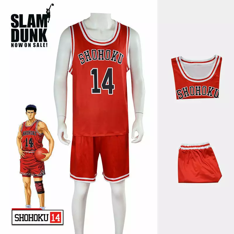 Cosplay Clans Anime Slam Dunk Hanamichi Sakuragi Basketball Uniform Cosplay Costumes 14 Cosplay Clans Anime Slam Dunk Hanamichi Sakuragi Basketball Uniform Cosplay Costumes - Image 12
