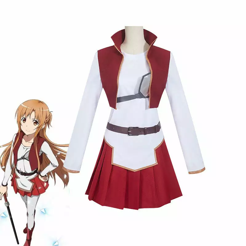 Cosplay Clans Anime Sword Art Online Yuuki Asuna Cosplay Costumes 3 Cosplay Clans Anime Sword Art Online Yuuki Asuna Cosplay Costumes