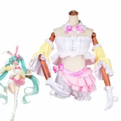Cosplay Clans Vocaloid Hatsune Miku 2nd Season Spring Ver. Rabbit Outfits Cosplay Costume
