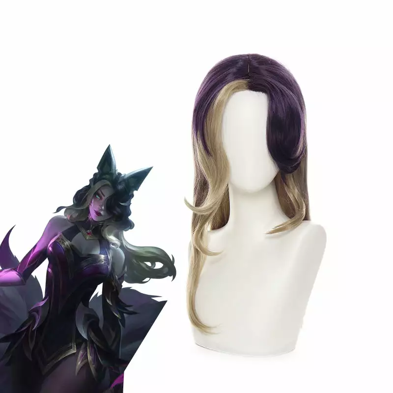 Cosplay Clans Game LOL Coven Ahri Purple Blonde Long Cosplay Wigs 3 Cosplay Clans Game LOL Coven Ahri Purple Blonde Long Cosplay Wigs