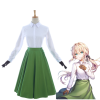 Cosplay Clans Anime Violet Evergarden Auto Memory Doll Outfits White Blouse Green Dress Gloves Cosplay Costume -Cosplay Clans Sales 1 0e2edde7 4e4a 437c 9ee8 10dfbb733e19