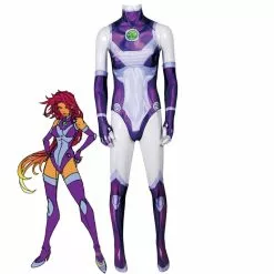 Cosplay Clans DC New Teen Titans Go Starfire Jumpsuit Cosplay Costumes