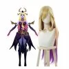 Cosplay Clans LOL Cosmic Lux Blonde Gradient Purple 80cm Long Straight Cosplay Wigs