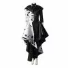Cosplay Clans Movie Cruella De Vil Dalmatian Black White Halloween Cosplay Costumes