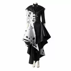 Cosplay Clans Movie Cruella De Vil Dalmatian Black White Halloween Cosplay Costumes