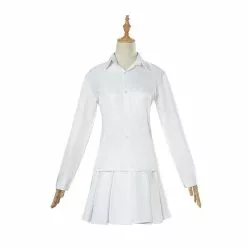 Cosplay Clans Anime The Promised Neverland Emma White Shirt Skirt Suit Cosplay Costume With Free Tattoo Sticker -Cosplay Clans Sales 1 1c6f0ed7 3a22 490c 973e 216562cfe7cb