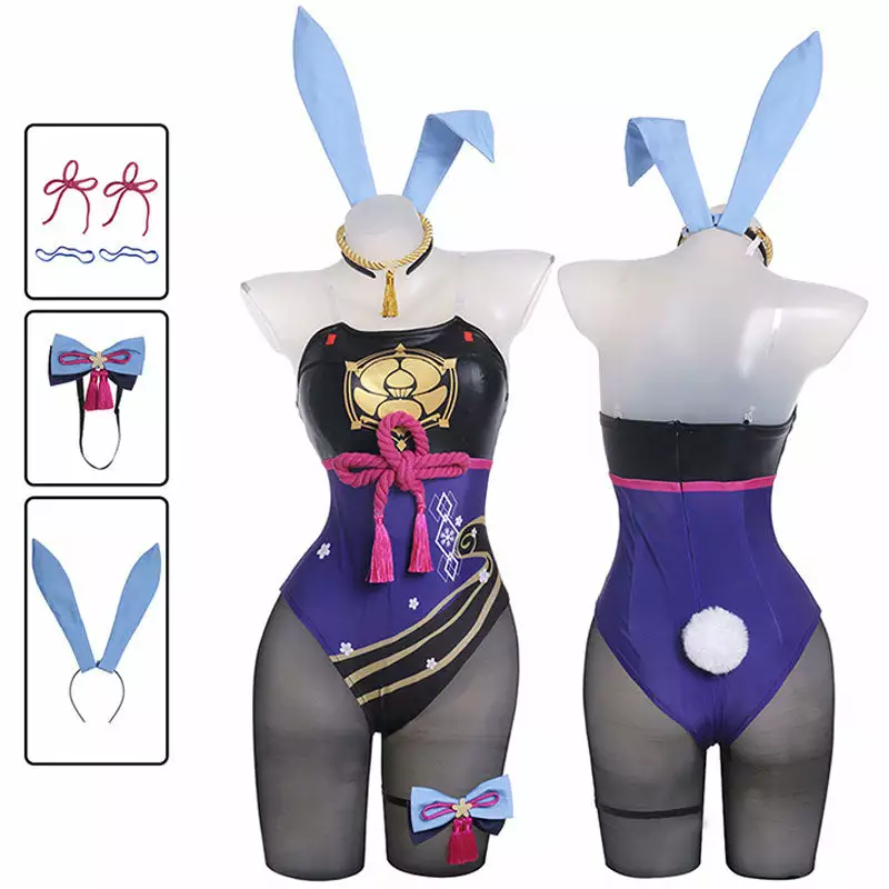 Cosplay Clans Game Genshin Impact Kamisato Ayaka Bunny Girl Cosplay Costumes 3 Cosplay Clans Game Genshin Impact Kamisato Ayaka Bunny Girl Cosplay Costumes