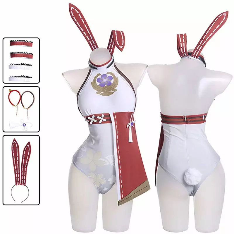 Cosplay Clans Game Genshin Impact Yae Miko Bunny Girl Cosplay Costumes 3 Cosplay Clans Game Genshin Impact Yae Miko Bunny Girl Cosplay Costumes