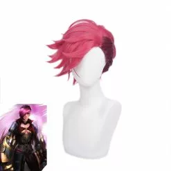 Cosplay Clans Game LOL Arcane Vi Rose Red Cosplay Wigs