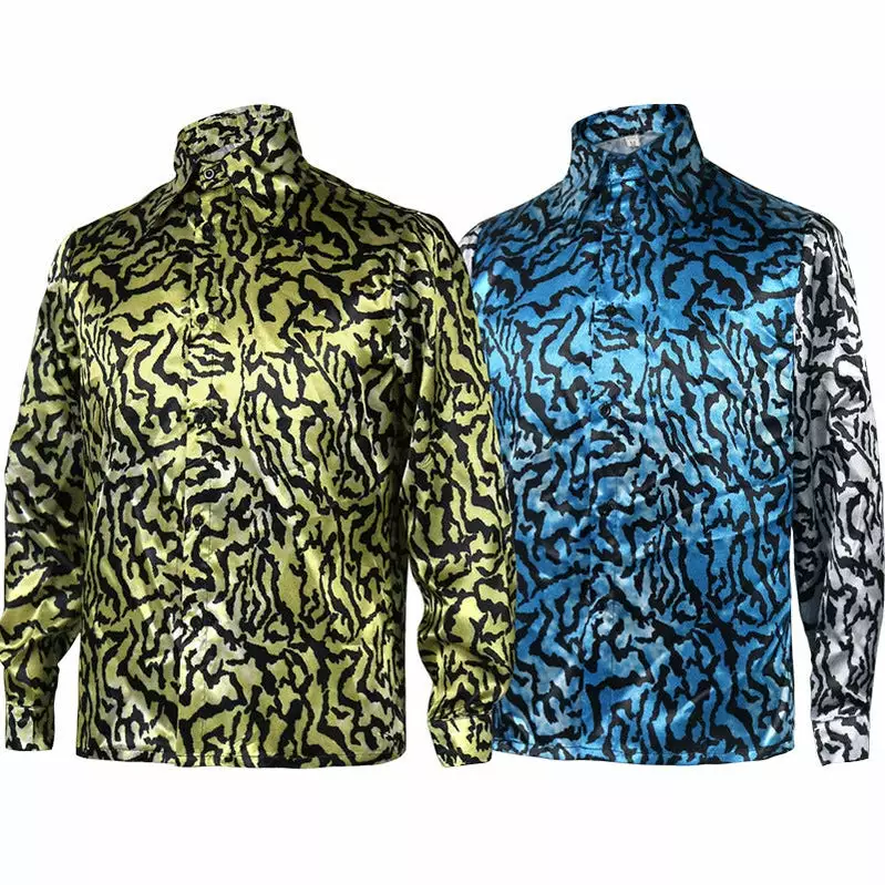 Cosplay Clans Tiger King Joe Exotic Shirt Yellow Blue Sequin Full Set Cosplay Costume 3 Cosplay Clans Tiger King Joe Exotic Shirt Yellow Blue Sequin Full Set Cosplay Costume