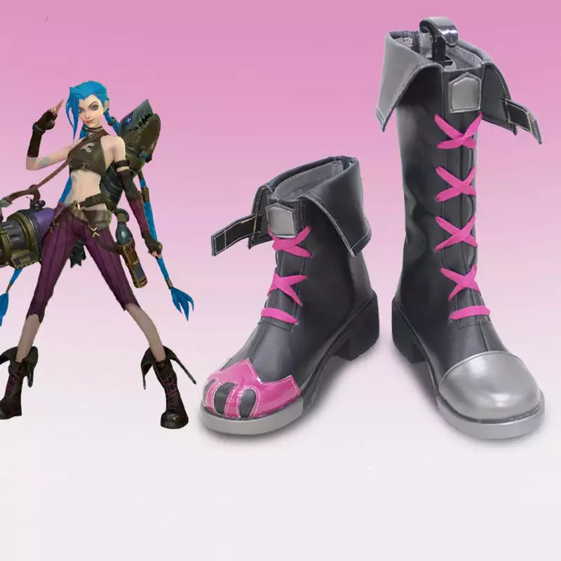 Cosplay Clans Game LOL Fortnite Arcane Jinx Cosplay Shoes 4 Cosplay Clans Game LOL Fortnite Arcane Jinx Cosplay Shoes - Image 2