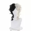 Cosplay Clans Movie Cruella Cruella De Vil Black White Center Bangs Curly Cosplay Wigs