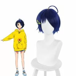 Cosplay Clans Anime Wonder Egg Priority Ai Ohto Dark Bule Cosplay Wigs