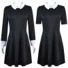 Cosplay Clans The Addams Family Wednesday Addams Short Sleeve Dress Cosplay Costumes -Cosplay Clans Sales 1 56b79d46 c7c3 4a3f 9c28 e3ee8c3f76dd