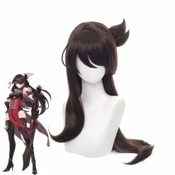Cosplay Clans Game Genshin Impact Beidou Dark Brown Long Cosplay Wigs