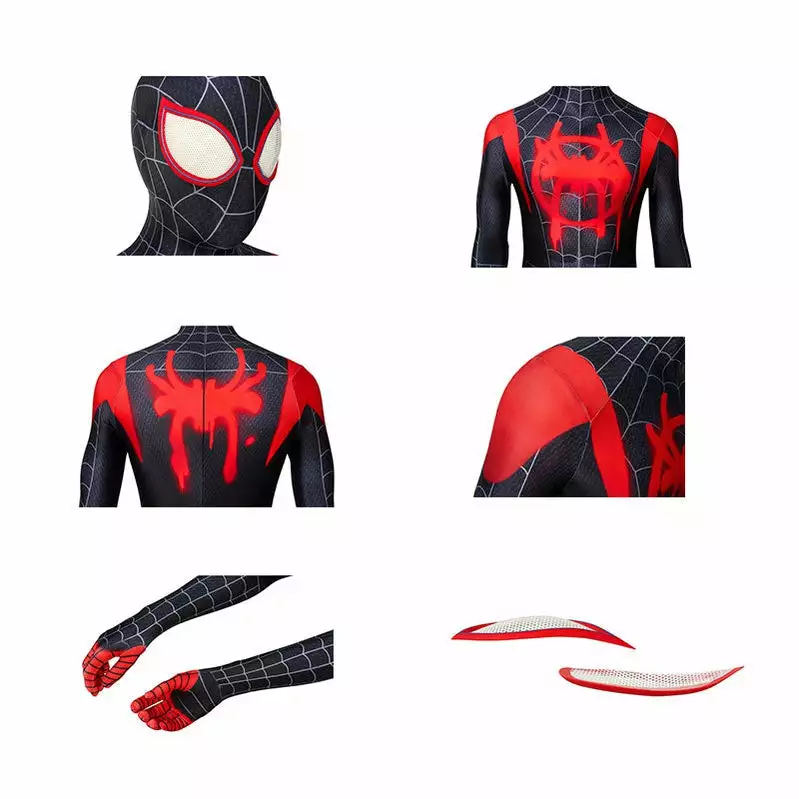 Cosplay Clans Movie Spider-Man: Into The Spider-Verse Miles Morales Spiderman Elastic Force Cosplay Costume Jumpsuit With Free Headgear 8 Cosplay Clans Movie Spider-Man: Into The Spider-Verse Miles Morales Spiderman Elastic Force Cosplay Costume Jumpsuit With Free Headgear - Image 6