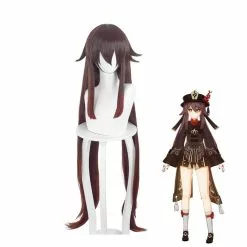 Cosplay Clans Game Genshin Impact Hu Tao Dark Brown Long Cosplay Wig