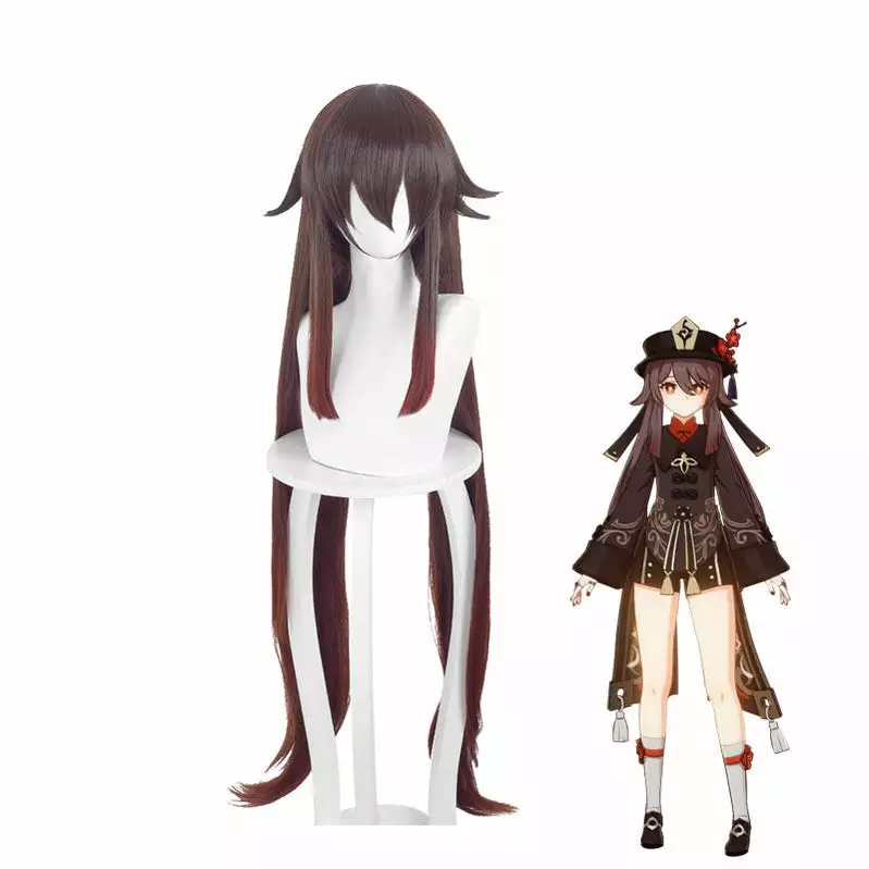 Cosplay Clans Game Genshin Impact Hu Tao Dark Brown Long Cosplay Wig 3 Cosplay Clans Game Genshin Impact Hu Tao Dark Brown Long Cosplay Wig