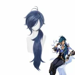 Cosplay Clans Game Genshin Impact Kaeya Alberich Blue Long Cosplay Wigs