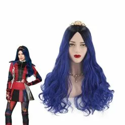 Cosplay Clans Movie Descendants 3 Evie Blue Cosplay Wigs