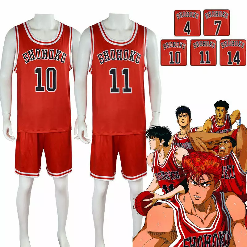 Cosplay Clans Anime Slam Dunk Hanamichi Sakuragi Basketball Uniform Cosplay Costumes 3 Cosplay Clans Anime Slam Dunk Hanamichi Sakuragi Basketball Uniform Cosplay Costumes